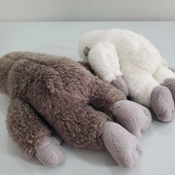 Vintage‎ Sears Baby Yeti Plush Lot 2 White Gray Stuffed Animal Toy 1990s - Picture 8 of 9
